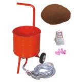 Sableuse Aérogommeuse mobile sur Roulettes 31,50L 50lb 23kg + Sac 20kg d'Abrasif Garnet 120A+ Mesh